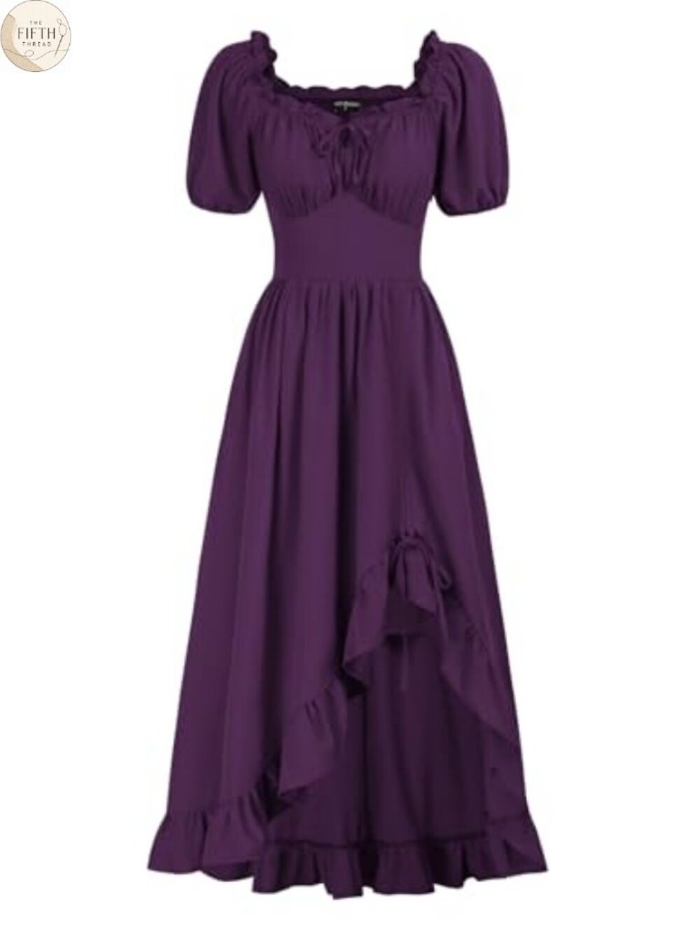 Renaissance Corset Dress Women High Low Victorian Peasant Costume